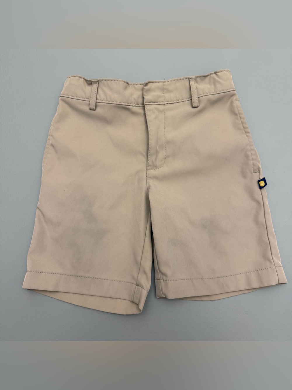 Dennis Uniform Boys Khaki School Uniform Shorts Size 7 B7 Flat Front